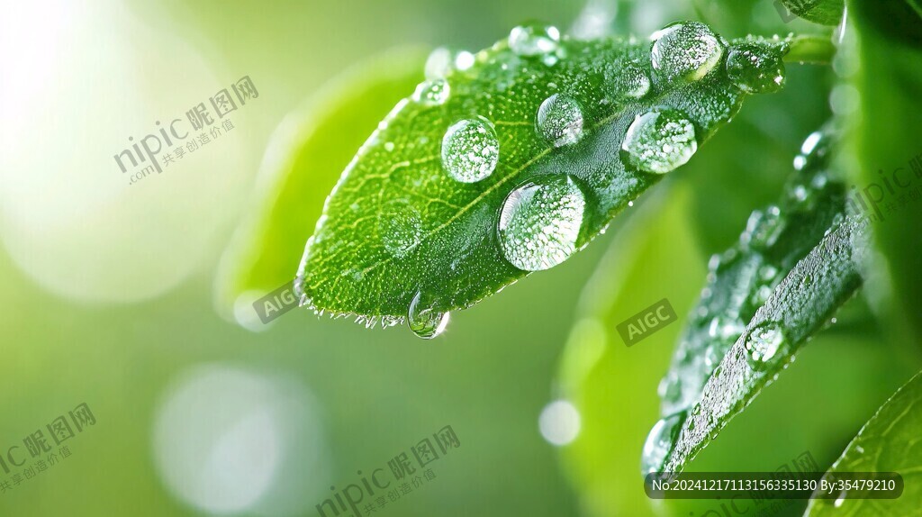 绿色水珠壁纸