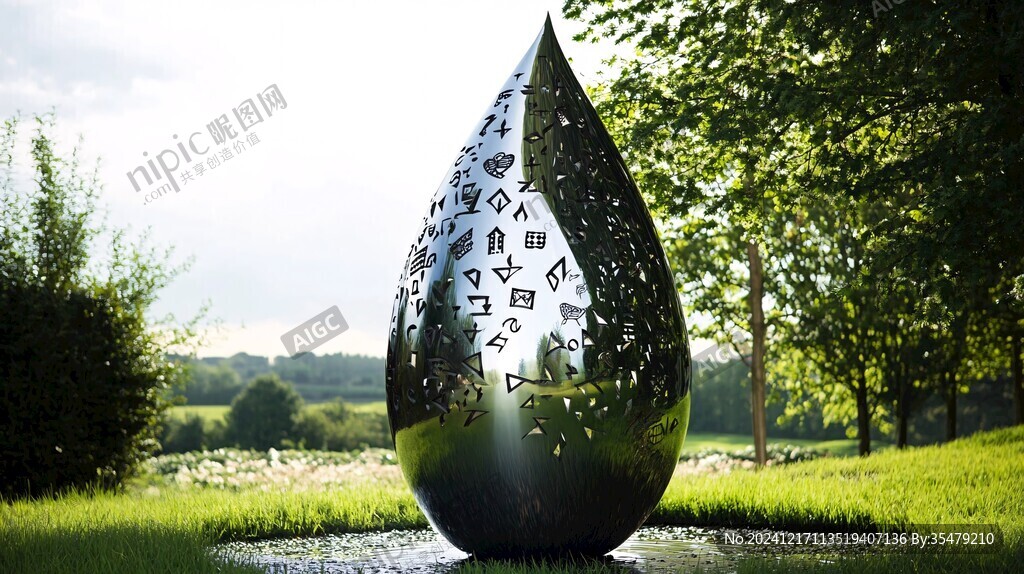 水滴造型雕塑