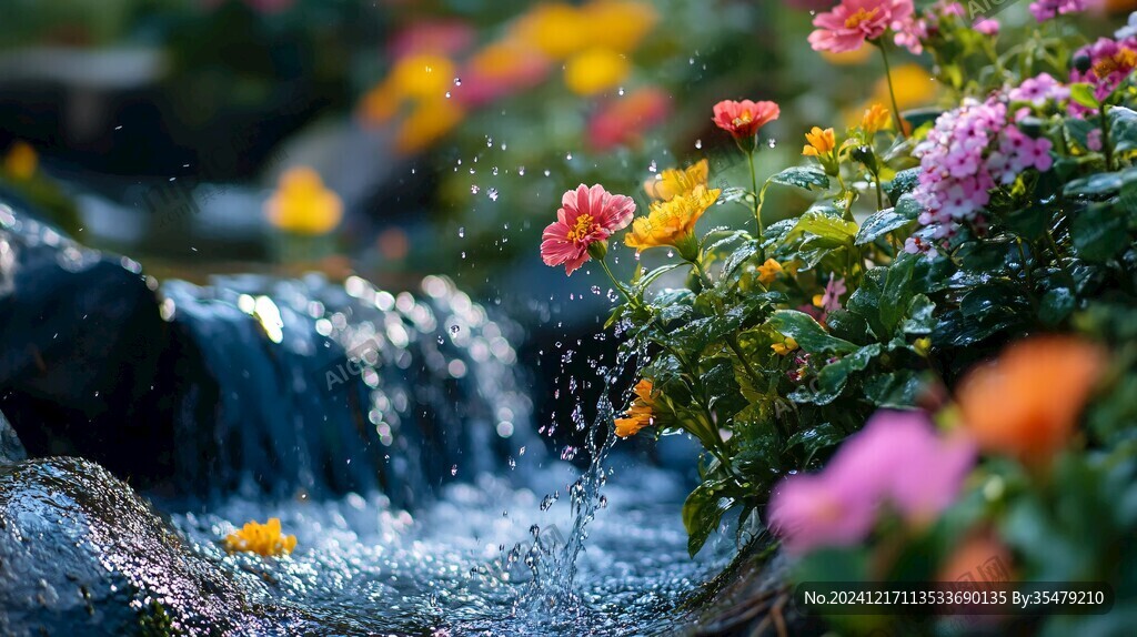 流水落花