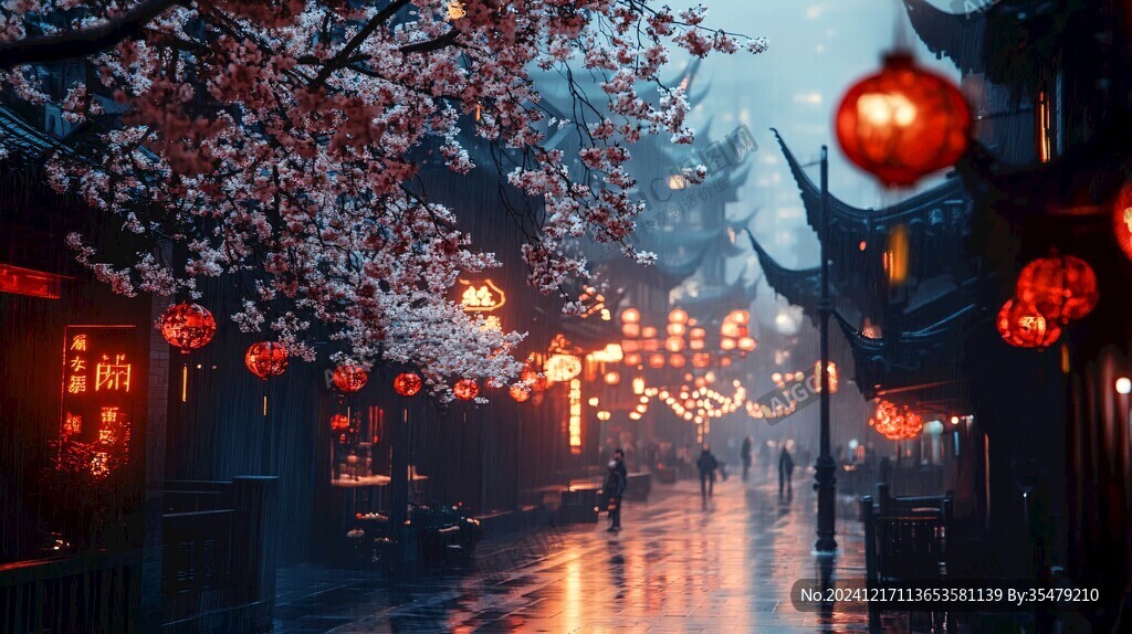 江南古镇唯美夜景
