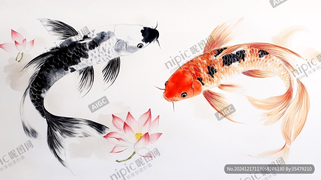 鲤鱼3d画