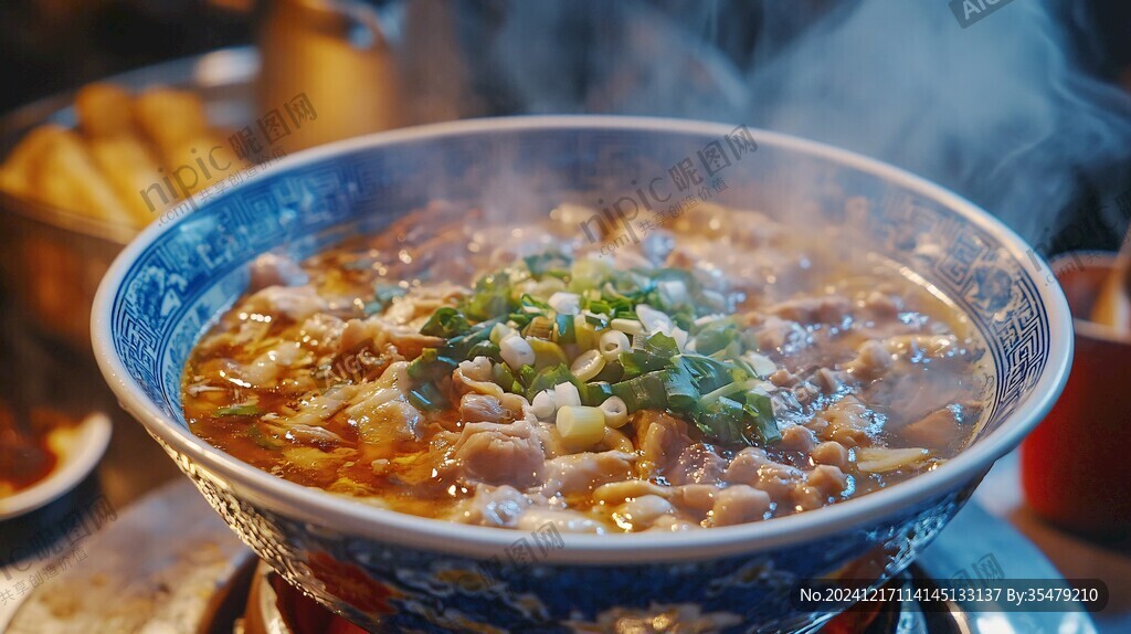 豆汤肥肠农家氛围感