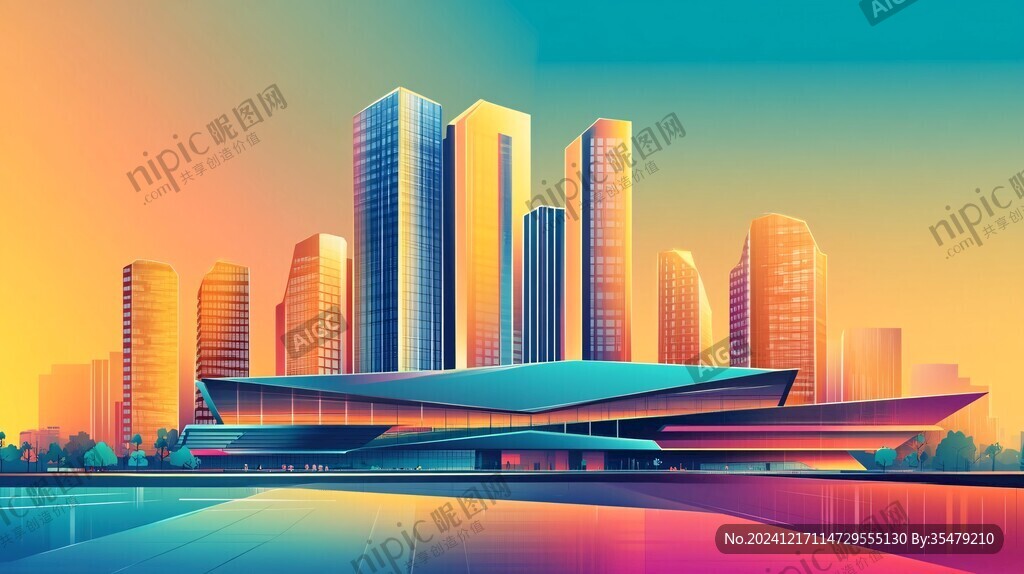 世博会演艺中心插画
