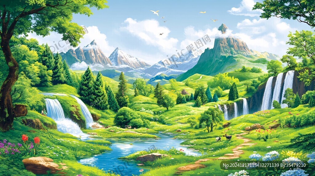 宽屏风景画