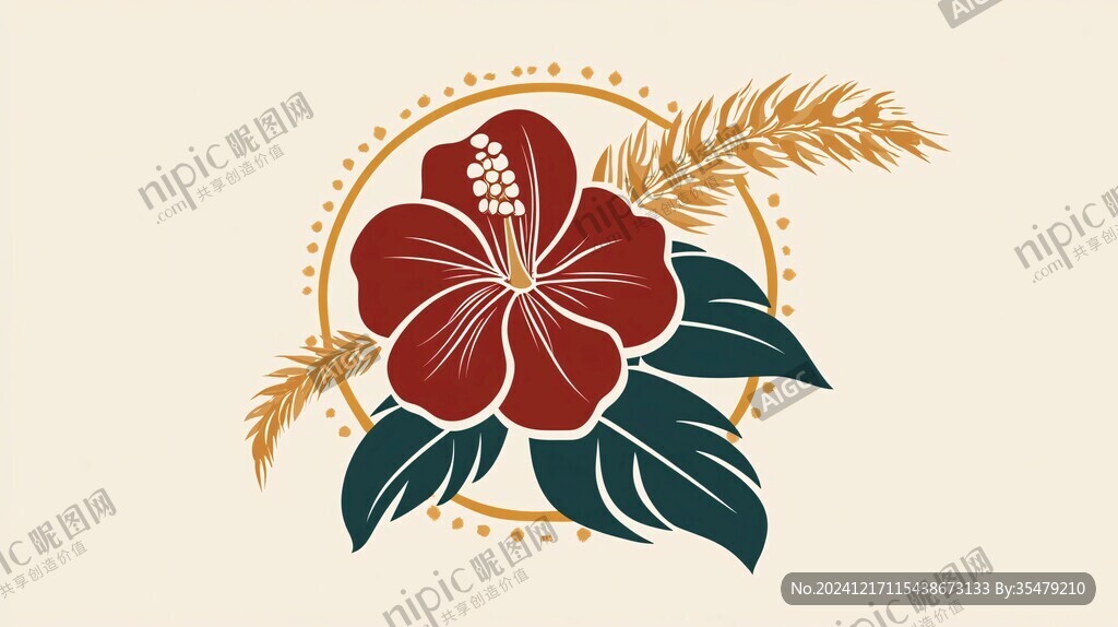 扶桑花插画