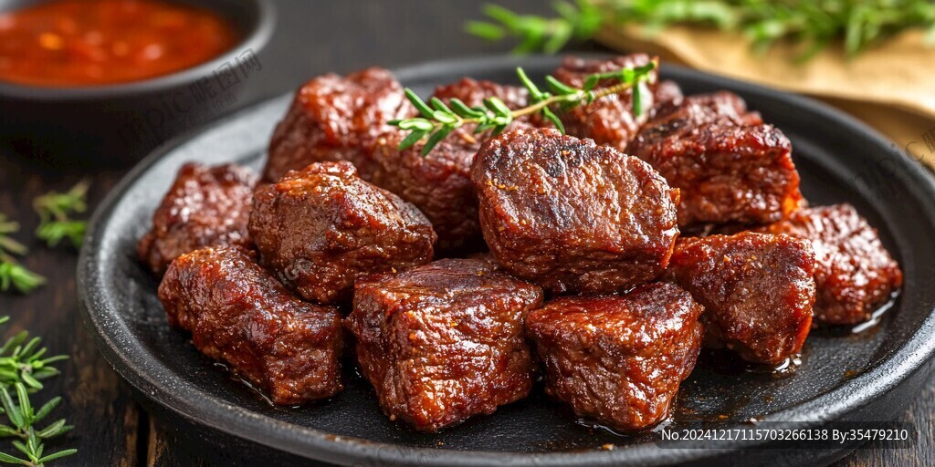 牛肉粒高清特写