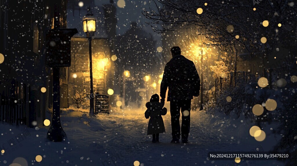 雪夜行人