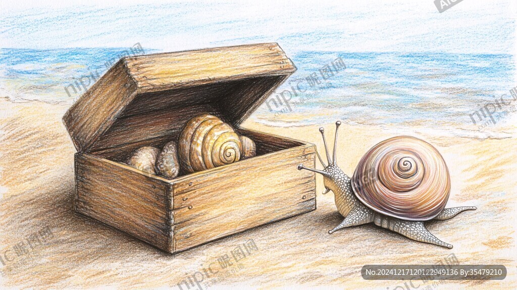 蜗牛包装插画