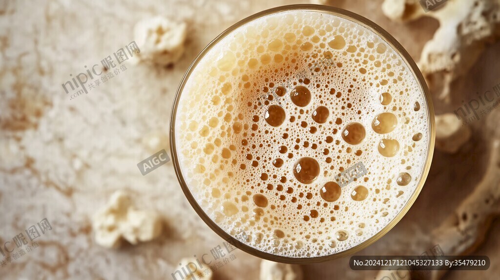 奶泡特写