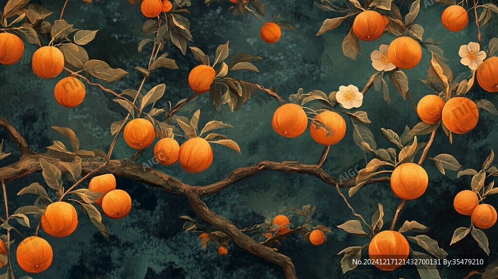 砂糖橘插画设计