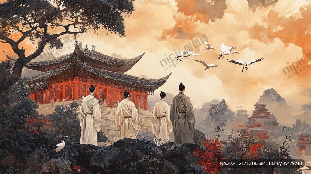 天一阁插画