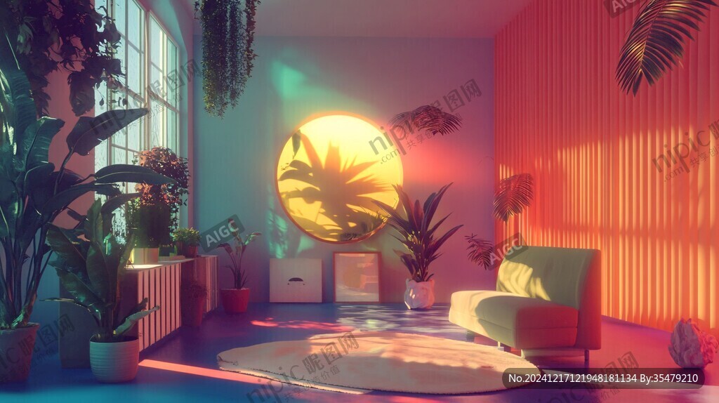 夏天居家场景图