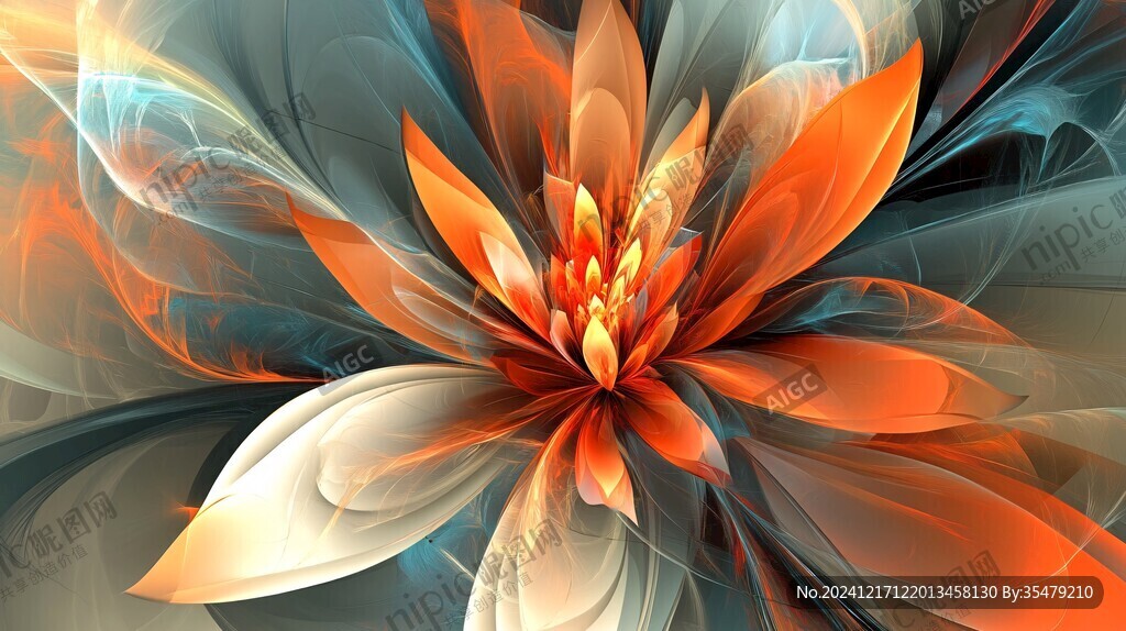 精美抽象特效花