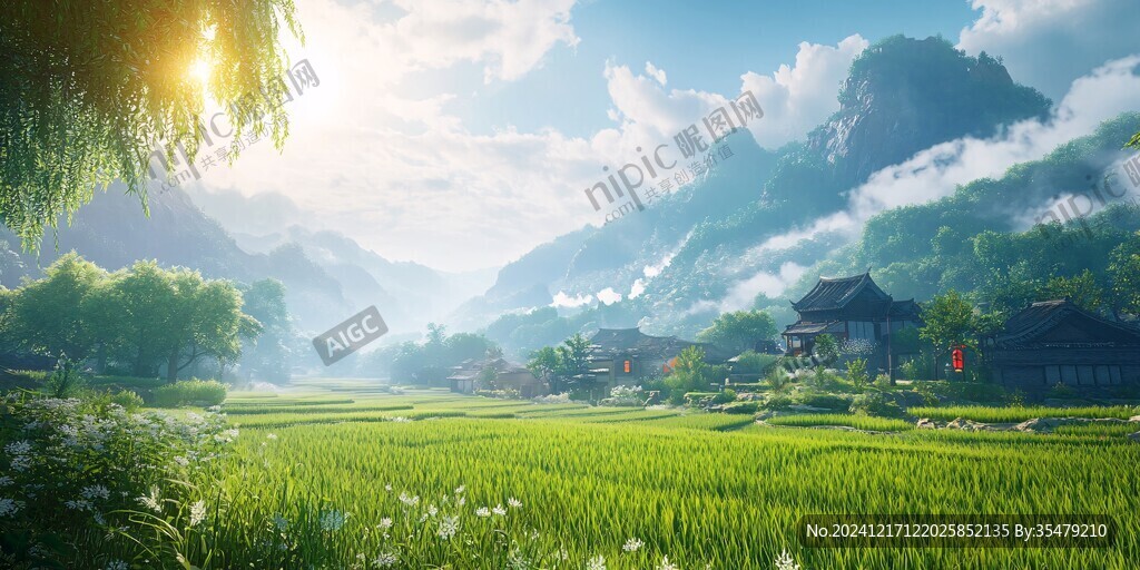 唯美农村场景