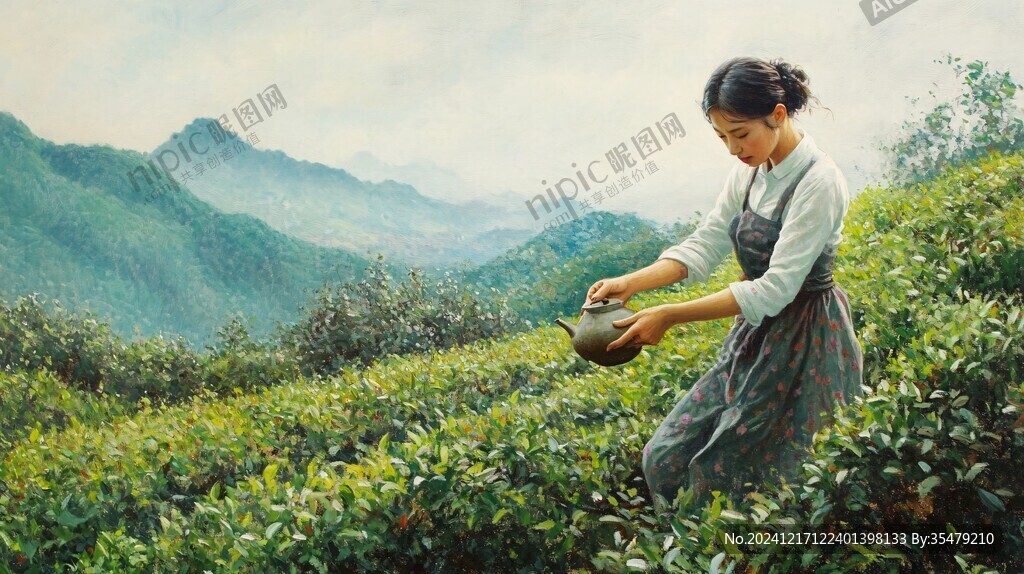采茶少女图