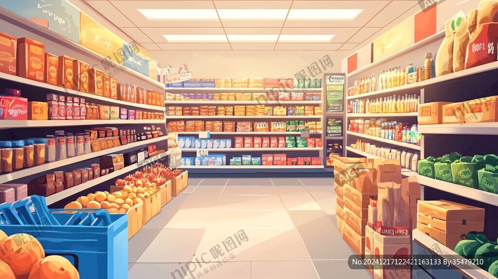 便利店零食插画