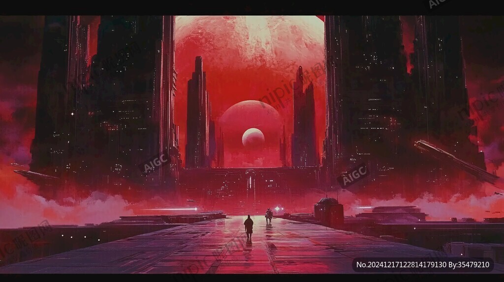 场景赛博插画