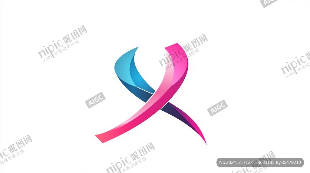 彩色飘带logo