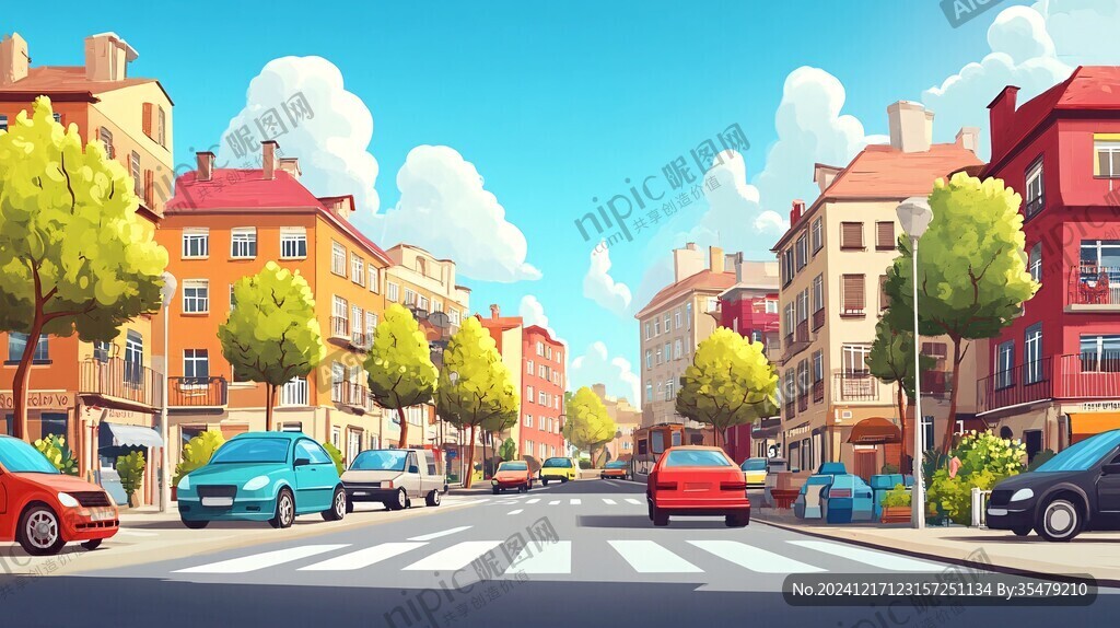 卡通街景