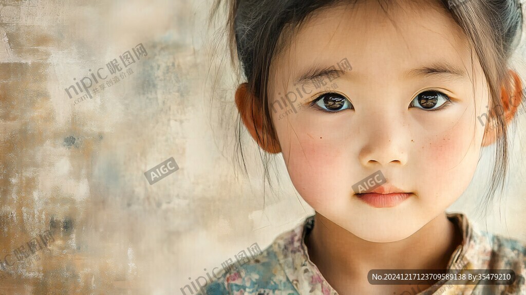 怡然自得的小女孩壁纸