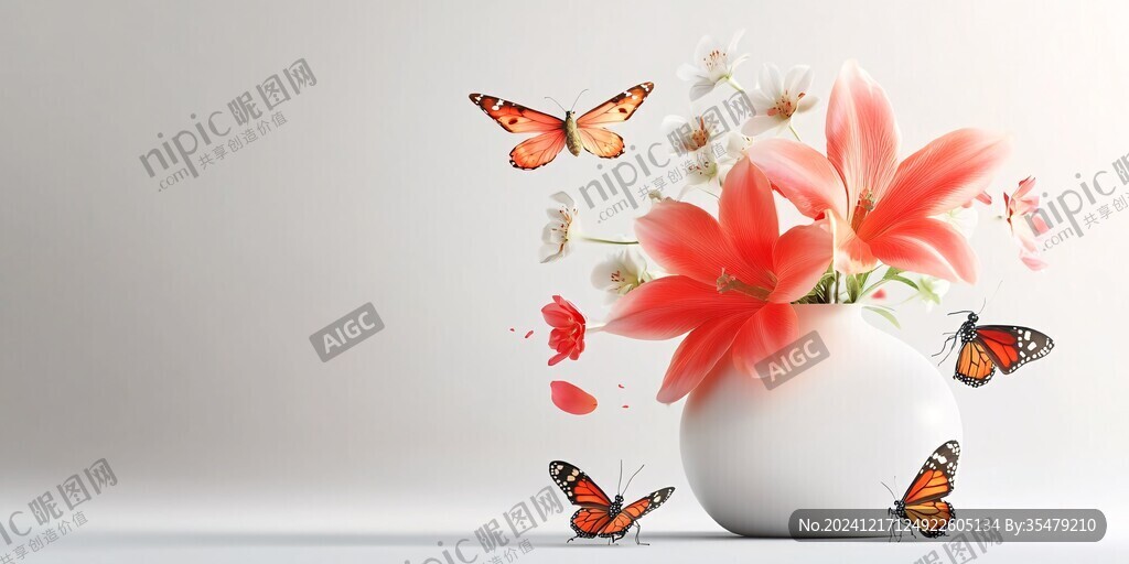 3d立体简约花