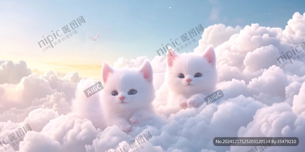 云彩下的小猫