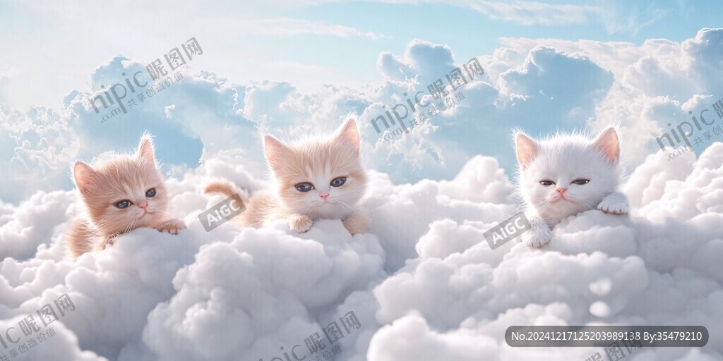 云彩下的小猫