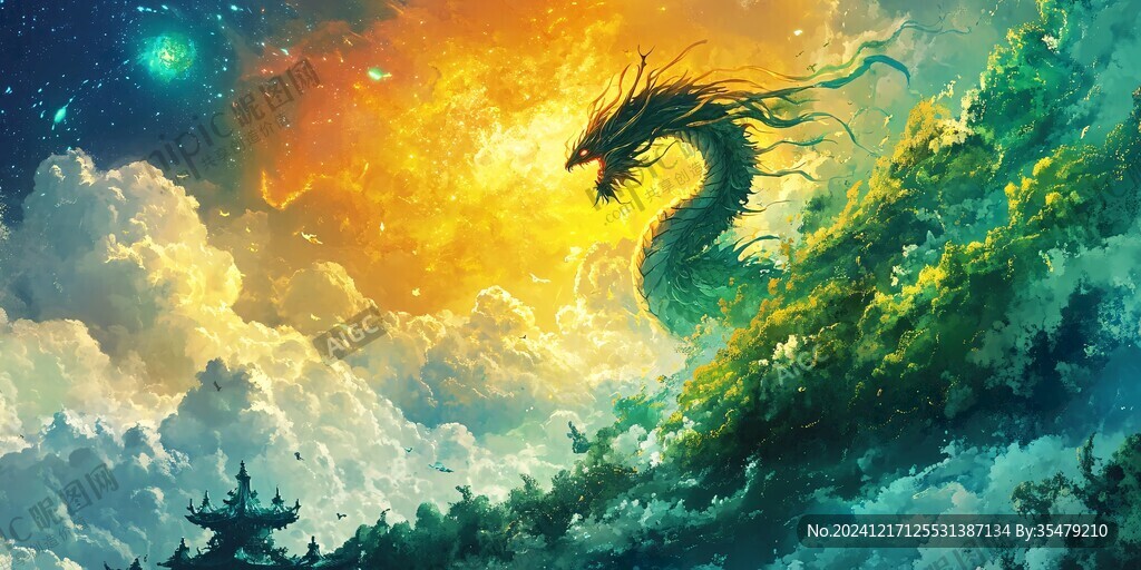 高清唯美双龙戏珠