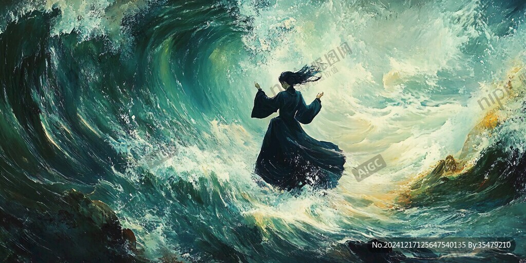 乘风破浪包装插画