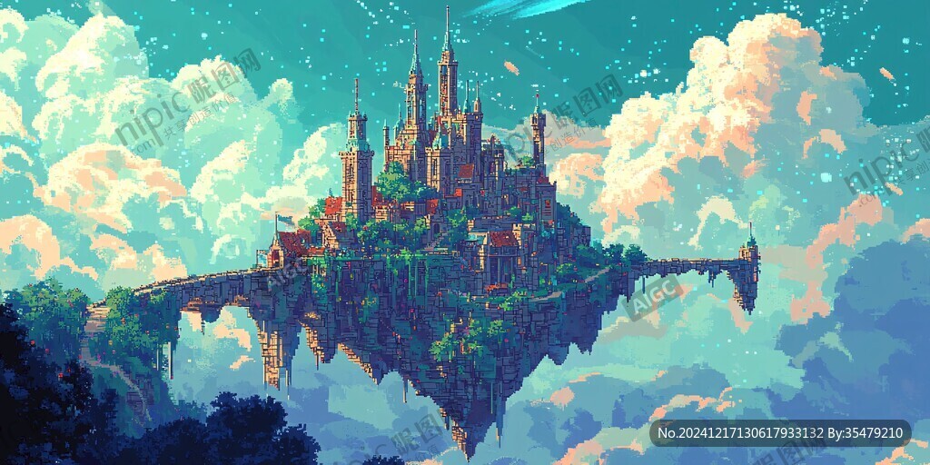 梦幻城堡插画