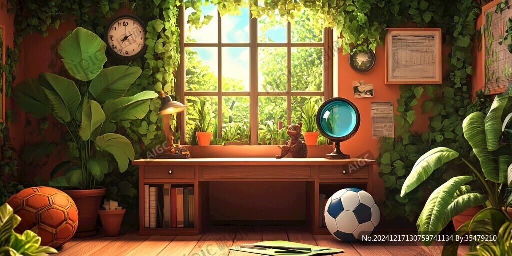 室内场景插画