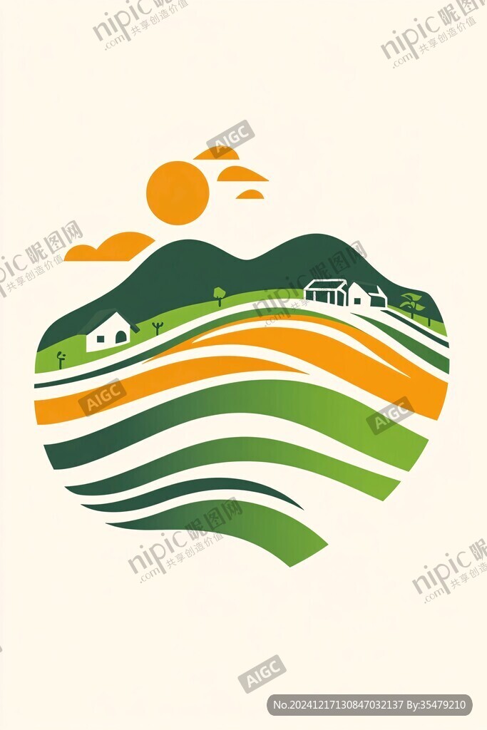 乡村山水田园logo
