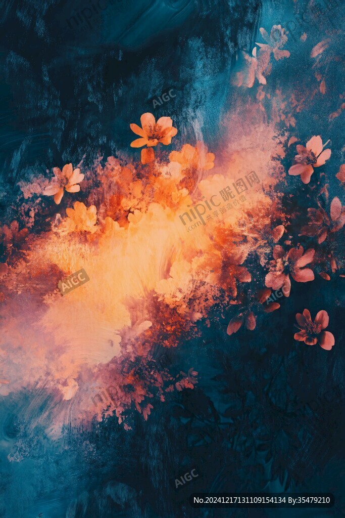 幻彩抽象花