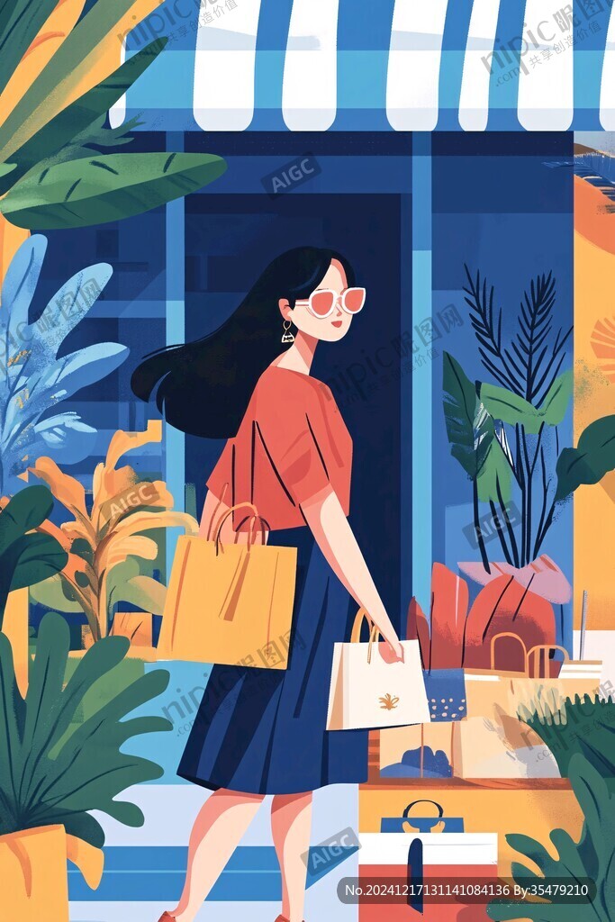 购物节插画