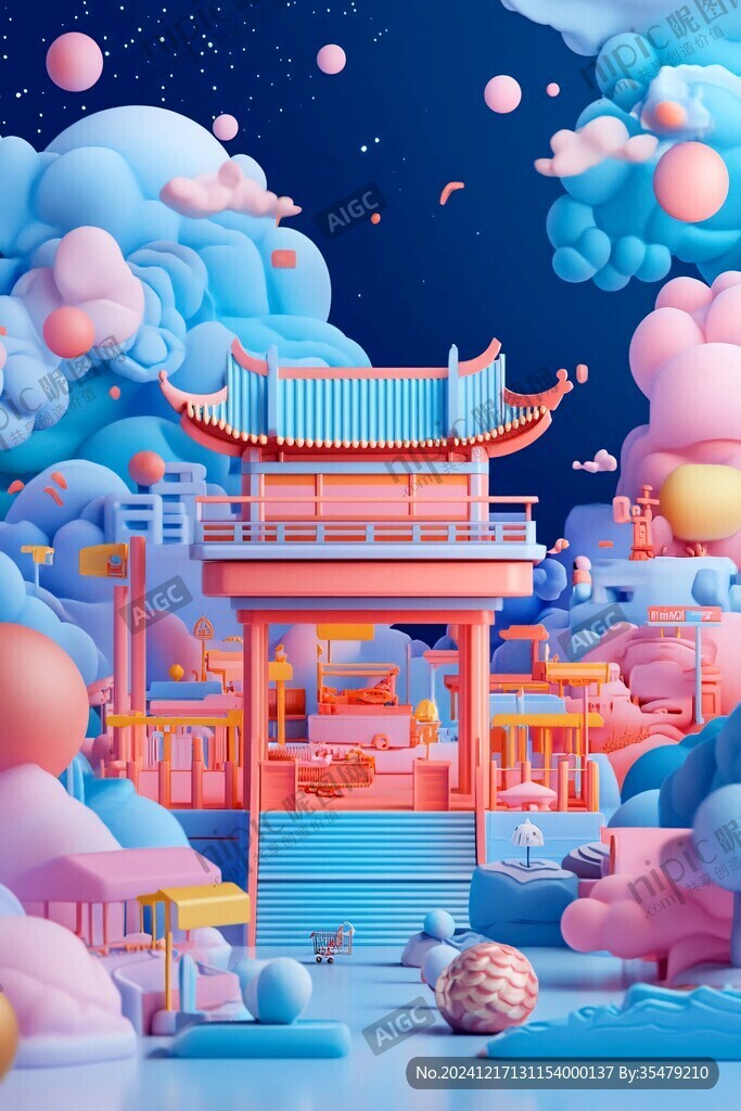 渐变插画风