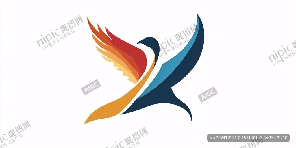 飞鸟标志奋进logo