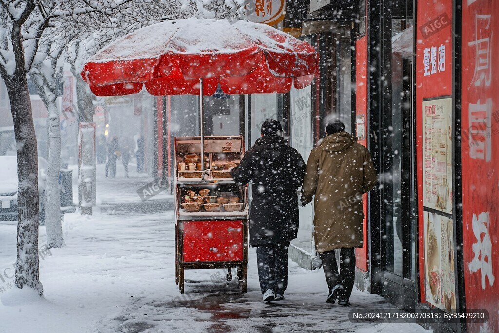 风雪街头