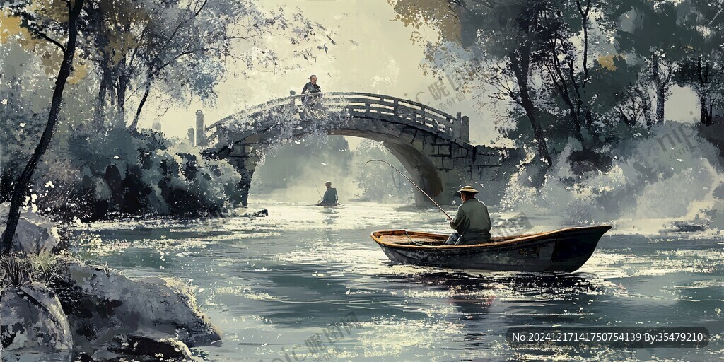 串月桥插画