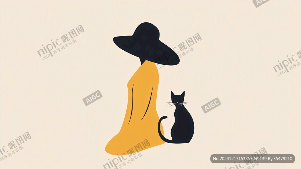 猫背影logo