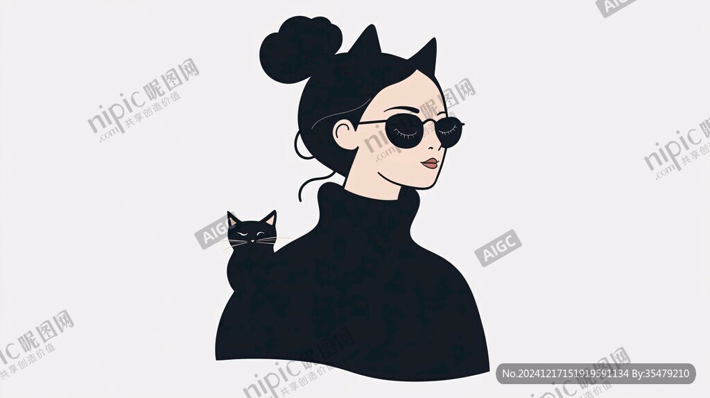 简约插画女性化