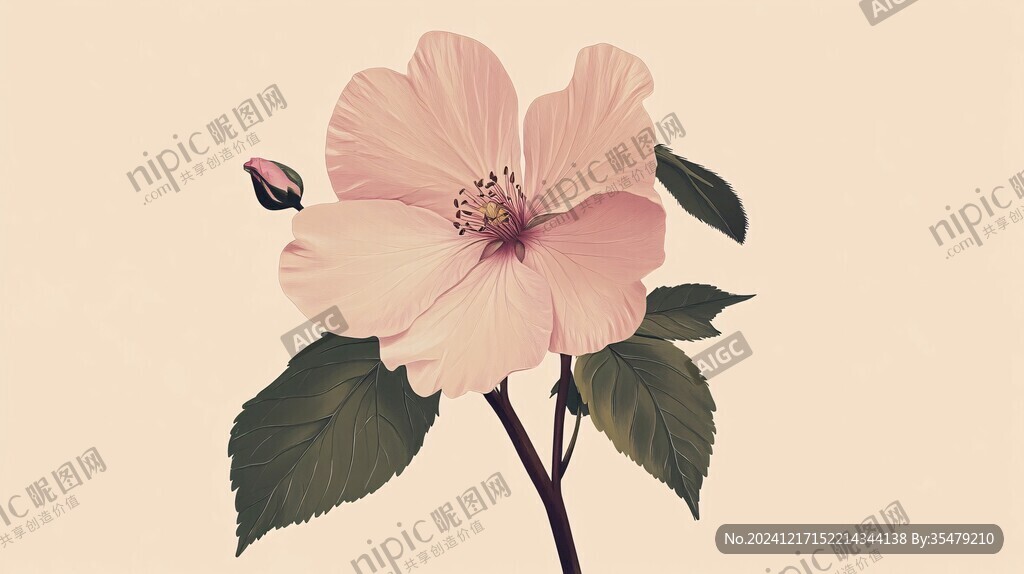 扶桑花插画