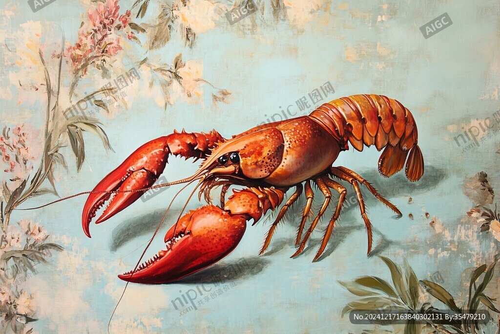 墙绘龙虾