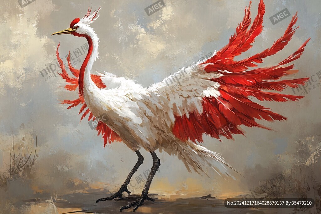 鼠绘仙鹤