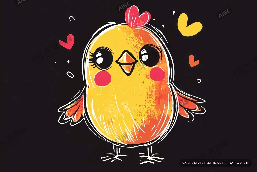 小鸡插画设计