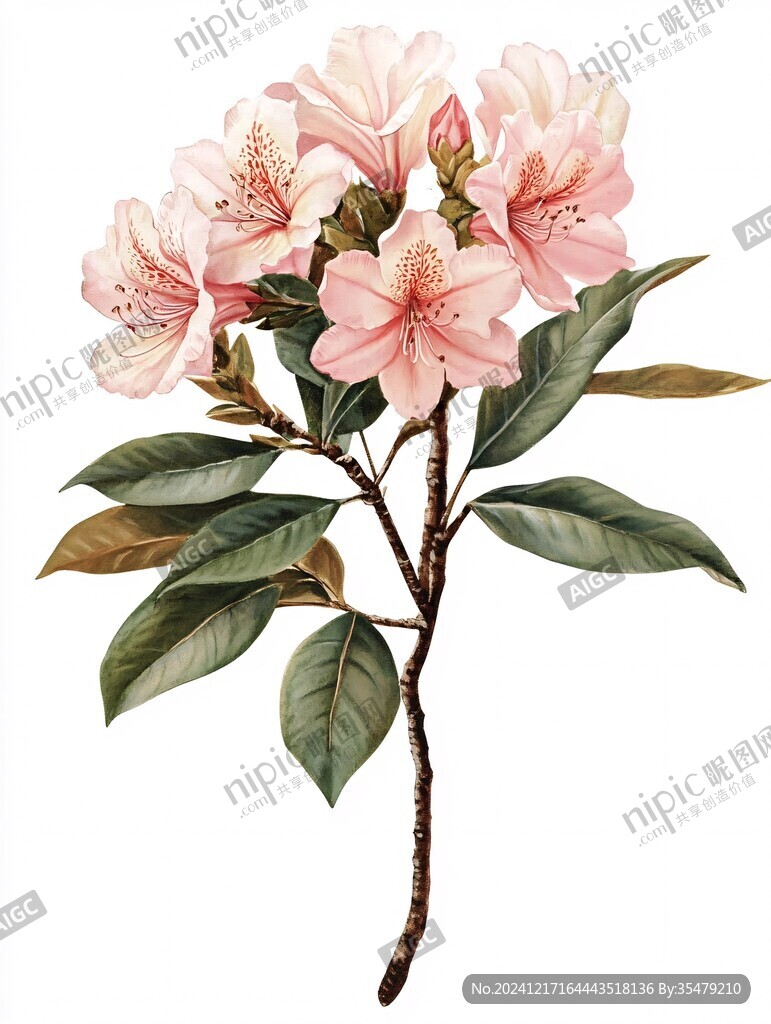 手绘杜鹃花