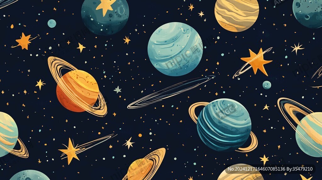 卡通星系图案