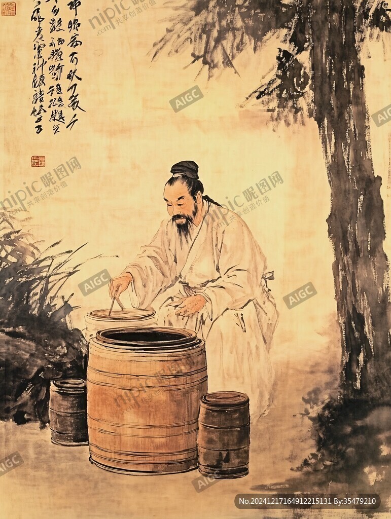 蒸醋古代人物图