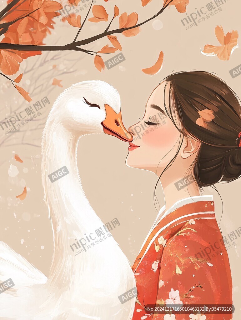 大白鹅插画