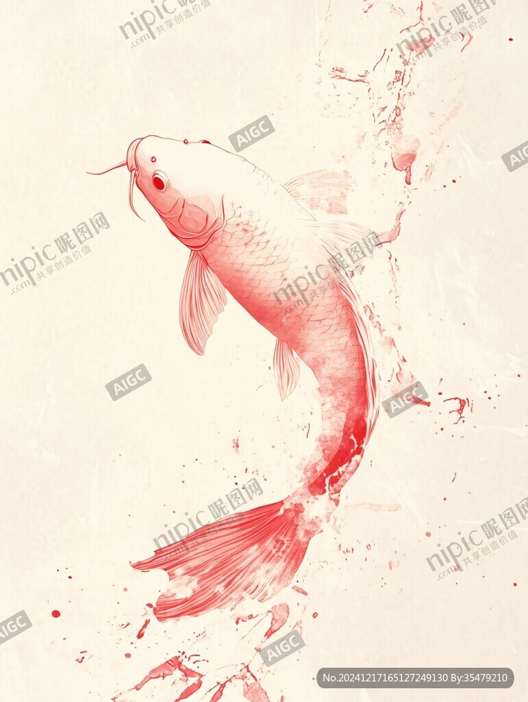 意境鲤鱼图