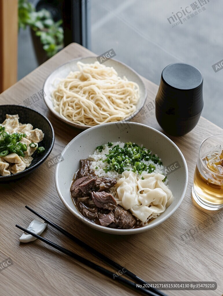 日式牛肉乌冬面套餐